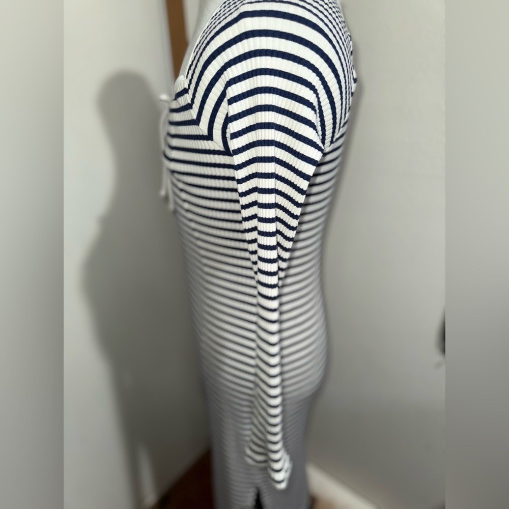 aerie Navy and White Striped Maxi Dress - Picture 10 of 11